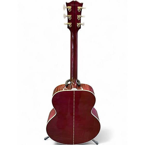 Used Gibson sj200 rose Red Acoustic Electric Guitar