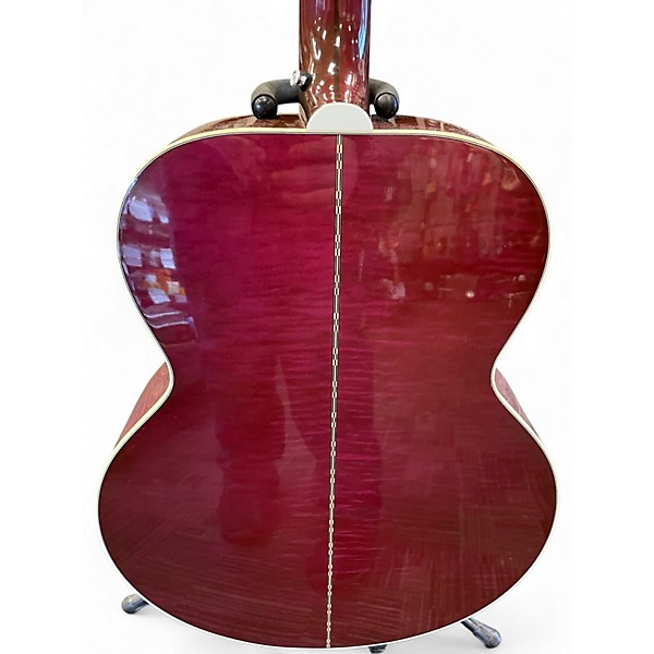 Used Gibson sj200 rose Red Acoustic Electric Guitar
