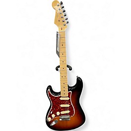 Used Fender American Deluxe Stratocaster Left Handed 3 Tone Sunburst Electric Guitar