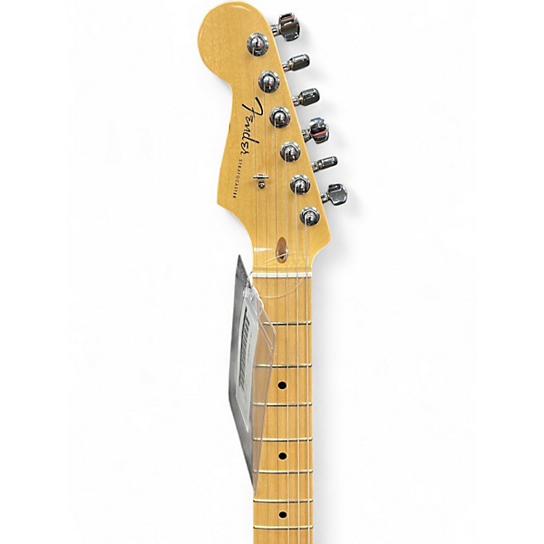 Used Fender American Deluxe Stratocaster Left Handed 3 Tone Sunburst Electric Guitar