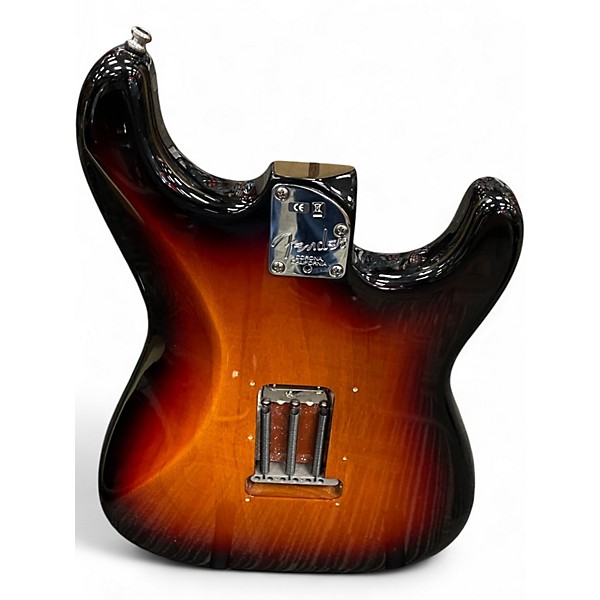 Used Fender American Deluxe Stratocaster Left Handed 3 Tone Sunburst Electric Guitar
