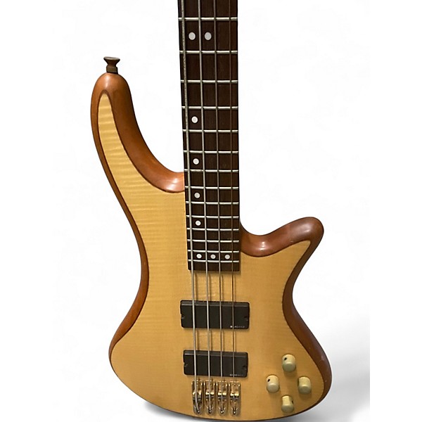 Used Schecter Guitar Research Diamond Series custom 4 Natural Electric Bass Guitar