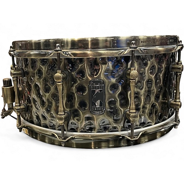 Used Mapex 14X6.5 Sledgehammer Black Panther Snare Metallic Silver Drum