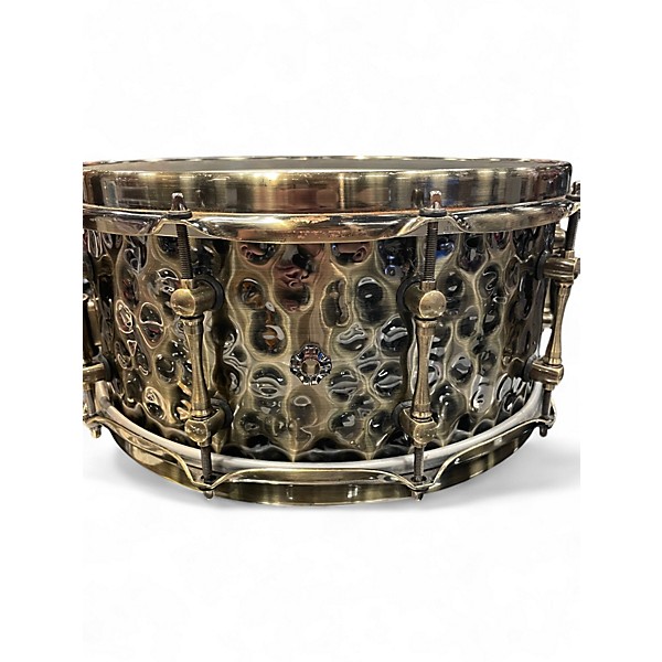 Used Mapex 14X6.5 Sledgehammer Black Panther Snare Metallic Silver Drum
