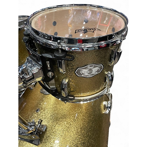 Used Pearl 4 Piece Vision Gold Drum Kit