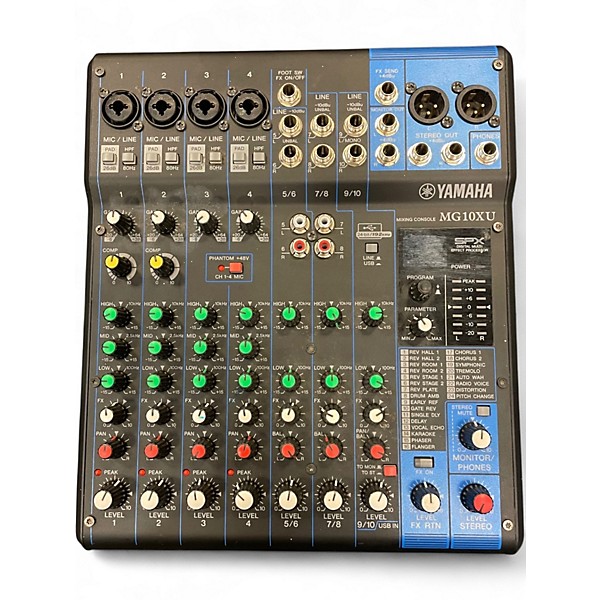 Used Yamaha MG10XU 10 Channel Mixer with Effects Unpowered Mixer