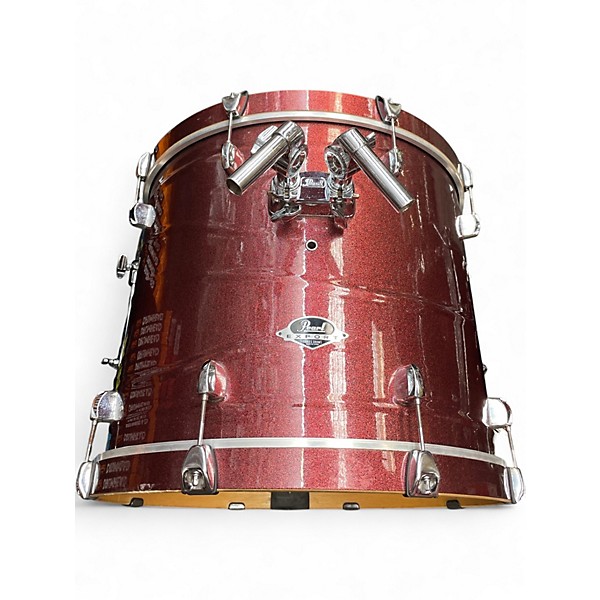 Used Pearl 4 Piece Export Trans Red Drum Kit