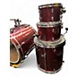 Used Pearl 4 Piece Export Trans Red Drum Kit