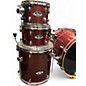 Used Pearl 4 Piece Export Trans Red Drum Kit
