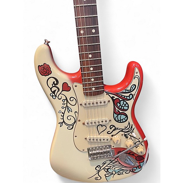 Used Fender Jimi Hendrix Monterey Stratocaster 2 Color Sunburst Solid Body Electric Guitar