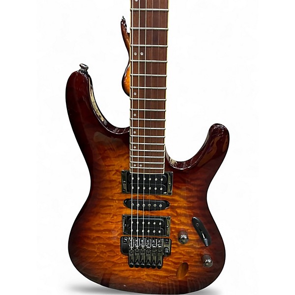 Used Ibanez S670QM 2 Color Sunburst Solid Body Electric Guitar