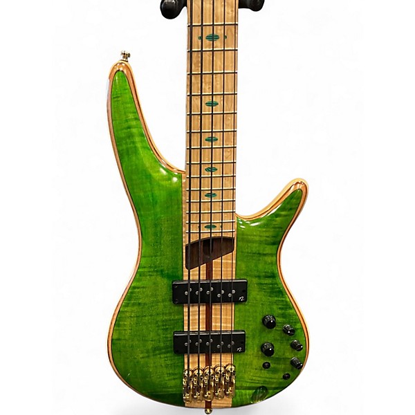 Used Ibanez SR5FMDX Green Electric Bass Guitar