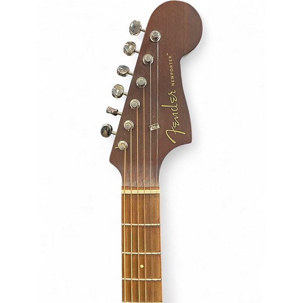 Used Fender Newporter Player Wine Red Acoustic Electric Guitar