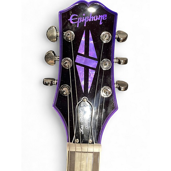 Used Epiphone LES PAUL CUSTOM WIDOW Purple Solid Body Electric Guitar