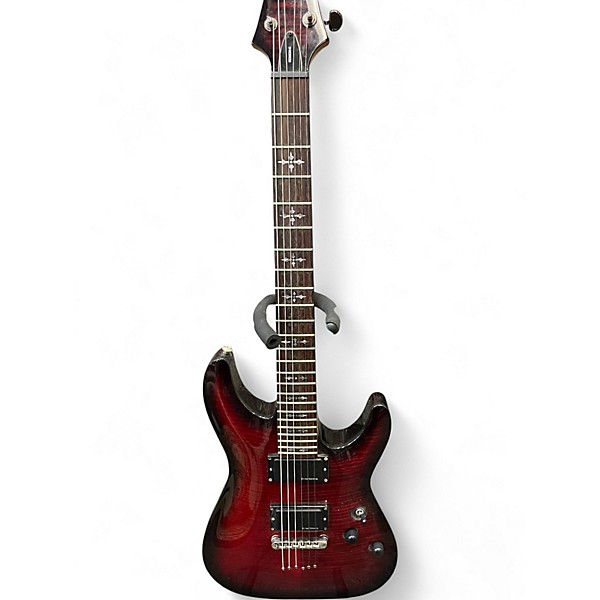 Used Schecter Guitar Research Demon 6 Black Cherry Solid Body Electric Guitar