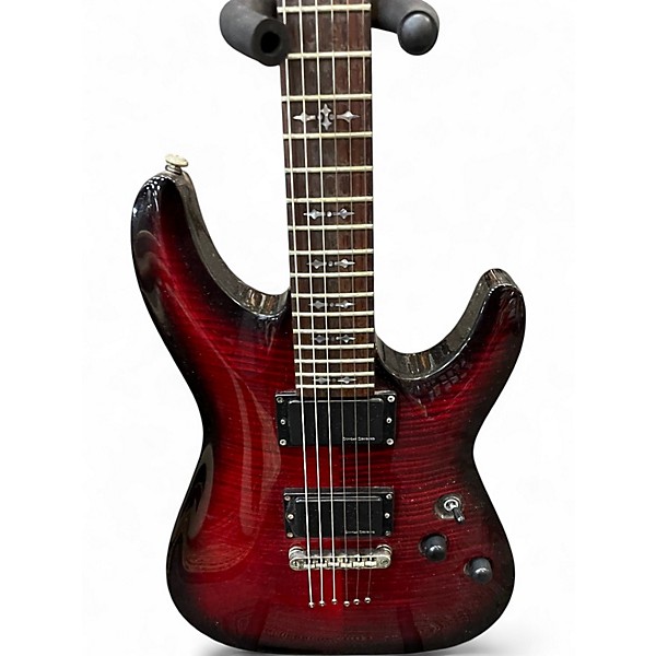 Used Schecter Guitar Research Demon 6 Black Cherry Solid Body Electric Guitar