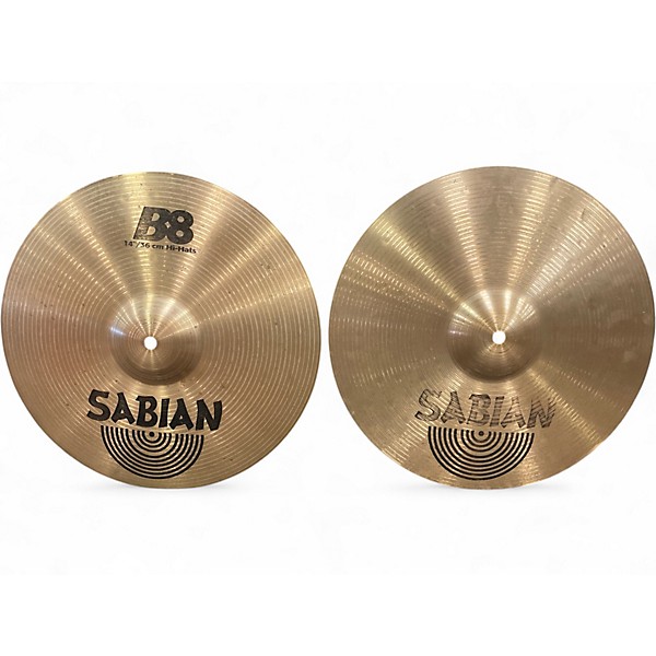Used SABIAN 14in B8 Hi Hat Pair Cymbal