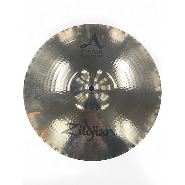 Used Zildjian 14in A Custom Mastersound Hi Hat Pair Cymbal