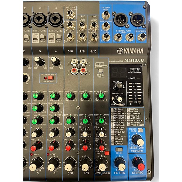 Used Yamaha MG10XU 10 Channel Mixer with Effects Unpowered Mixer