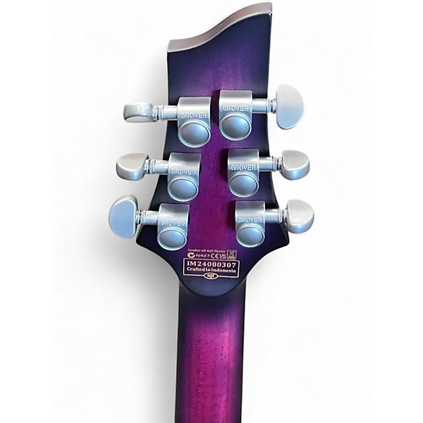 Used Schecter Guitar Research C1 Platinum Purple Solid Body Electric Guitar