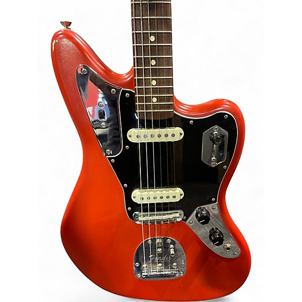 Used Fender American Professional Jaguar Fiesta Red Solid Body Electric Guitar