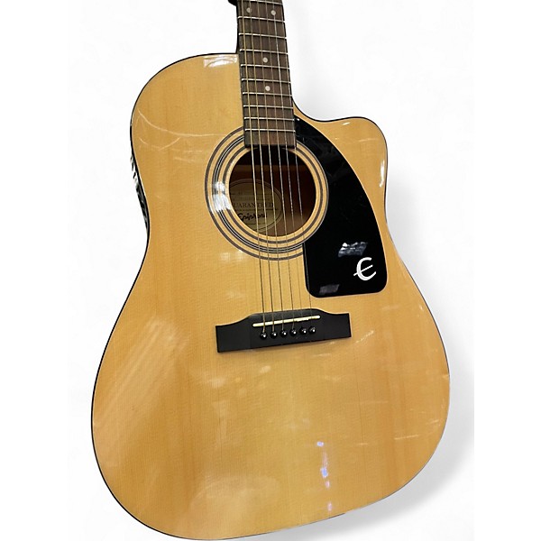 Used Epiphone AJ100CE Natural Acoustic Electric Guitar