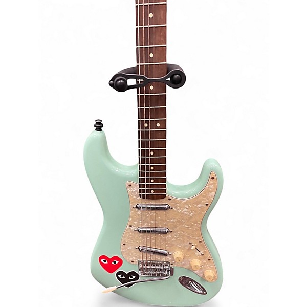 Used Squier Vintage Modified Surf Stratocaster Surf Green Solid Body Electric Guitar