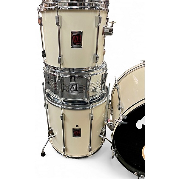 Used Ludwig 6 Piece ROCKER White Drum Kit