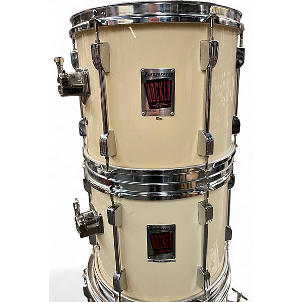 Used Ludwig 6 Piece ROCKER White Drum Kit