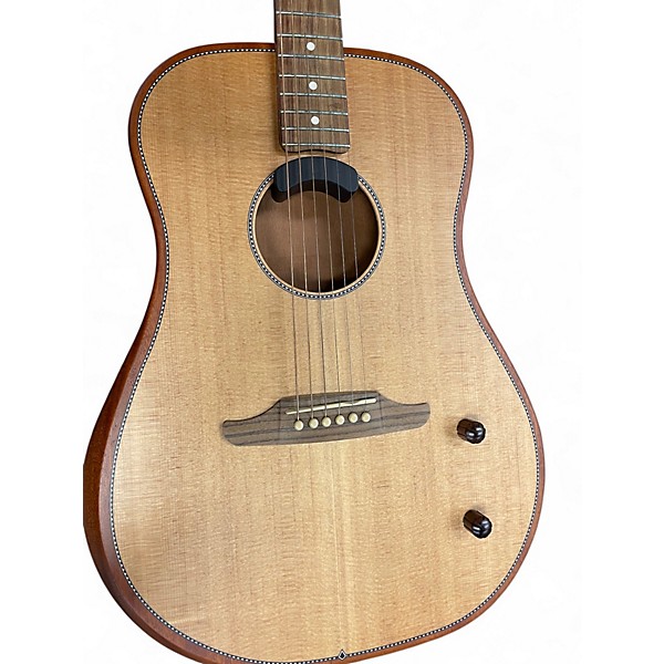 Used Fender Highway Dreadnought Natural Acoustic Electric Guitar