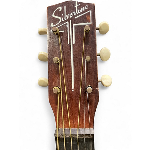 Used Silvertone 605 Natural Acoustic Guitar