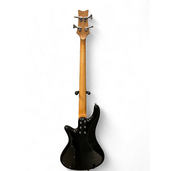 Used Schecter Guitar Research Stiletto Deluxe 4 String Black Electric Bass Guitar