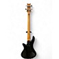 Used Schecter Guitar Research Stiletto Deluxe 4 String Black Electric Bass Guitar