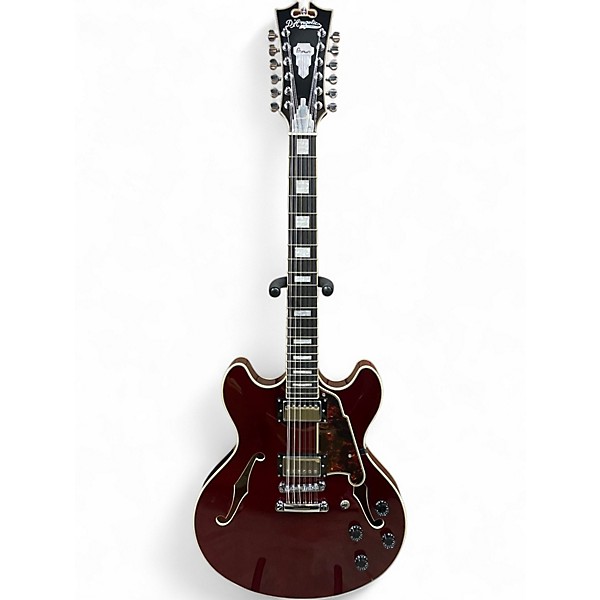 Used D'Angelico 12 String DAPDCTWNCSCB12 Trans Red Hollow Body Electric Guitar
