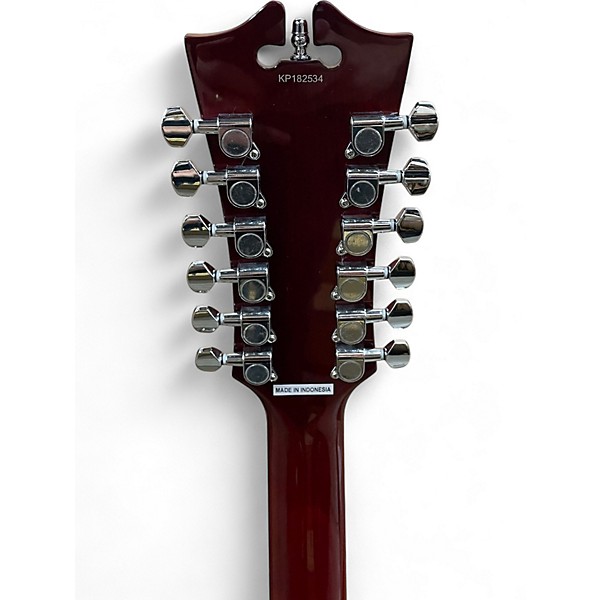 Used D'Angelico 12 String DAPDCTWNCSCB12 Trans Red Hollow Body Electric Guitar