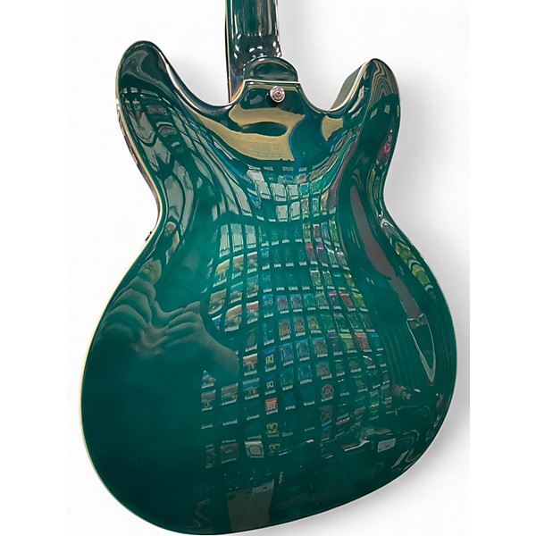Used Hagstrom Viking Trans Green Electric Bass Guitar
