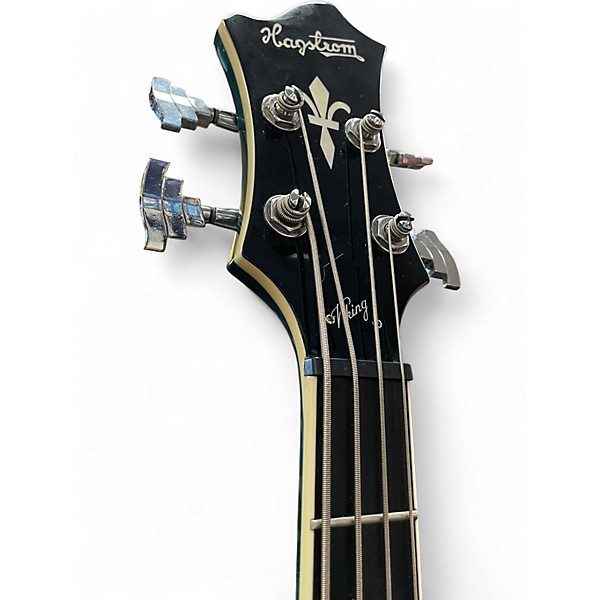 Used Hagstrom Viking Trans Green Electric Bass Guitar