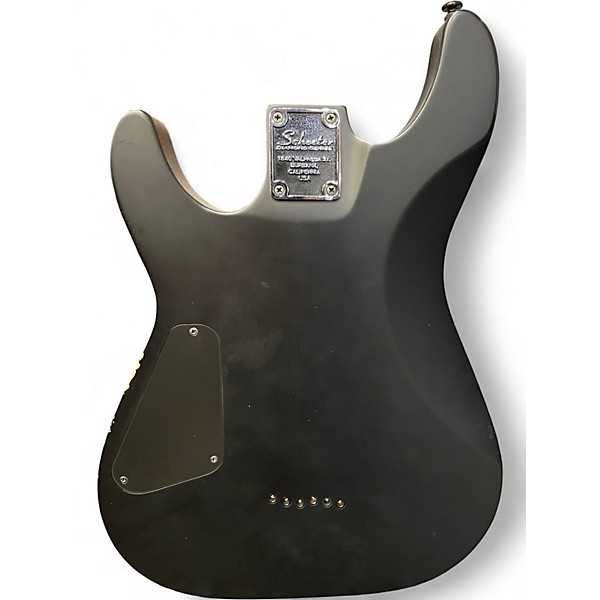 Used Schecter Guitar Research Damien 6 Black Solid Body Electric Guitar