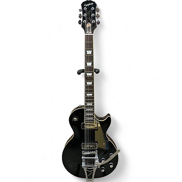 Used Epiphone Les Paul w/Bigsby Black Solid Body Electric Guitar