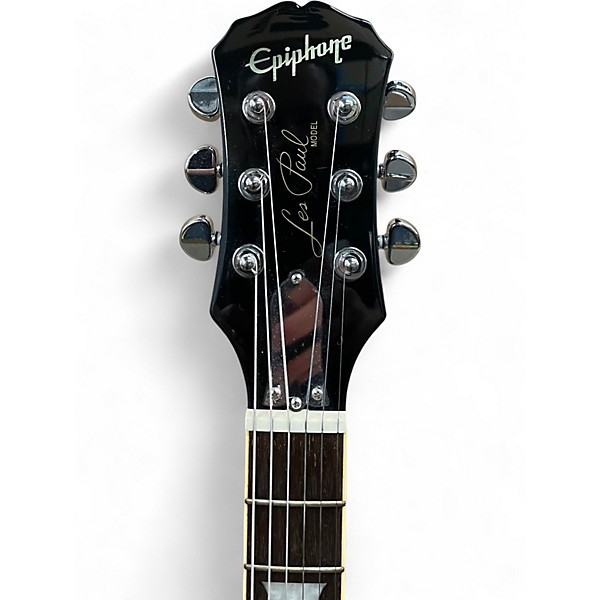 Used Epiphone Les Paul w/Bigsby Black Solid Body Electric Guitar