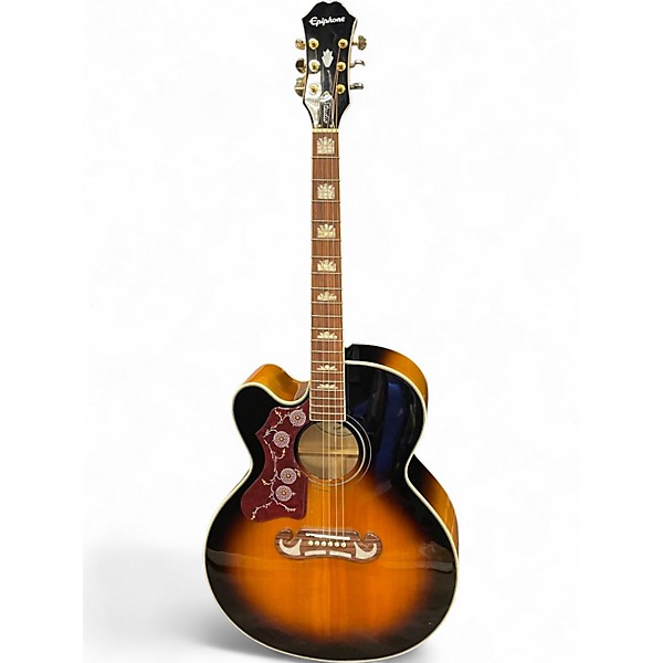 Used Epiphone J200 EC 2 Color Sunburst Acoustic Guitar