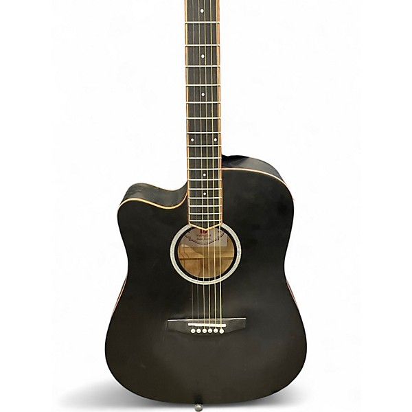 Used Vangoa VGE1 Black Acoustic Electric Guitar