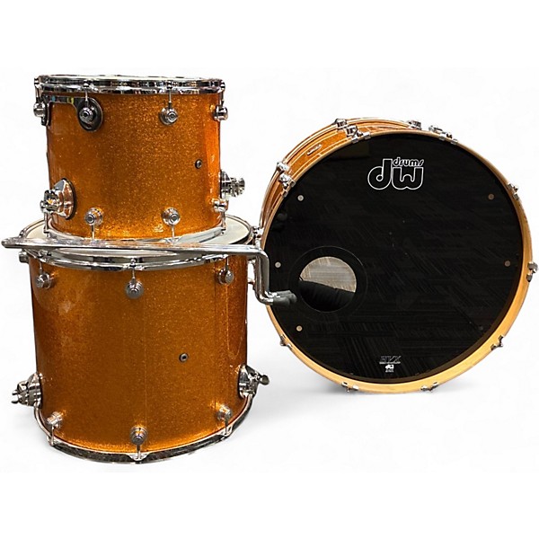Used DW 3 Piece Performance Gold Drum Kit