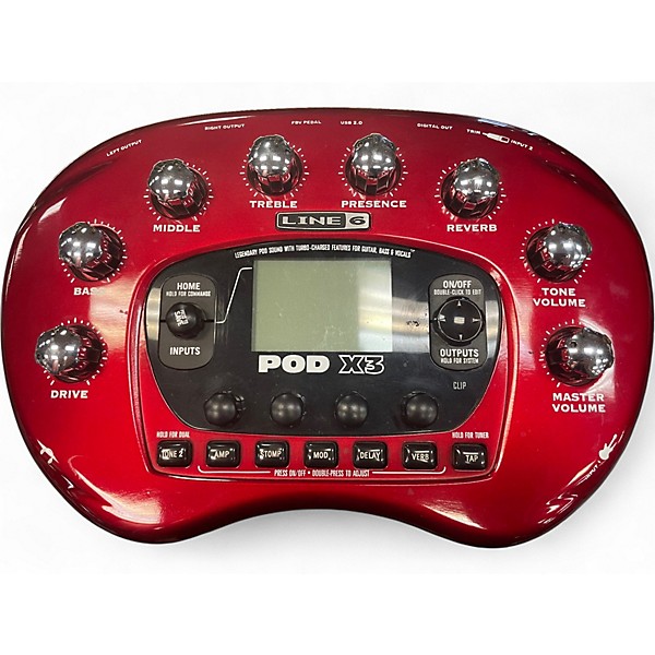 Used Line 6 Pod X3 Live Amp Modeler Effect Processor