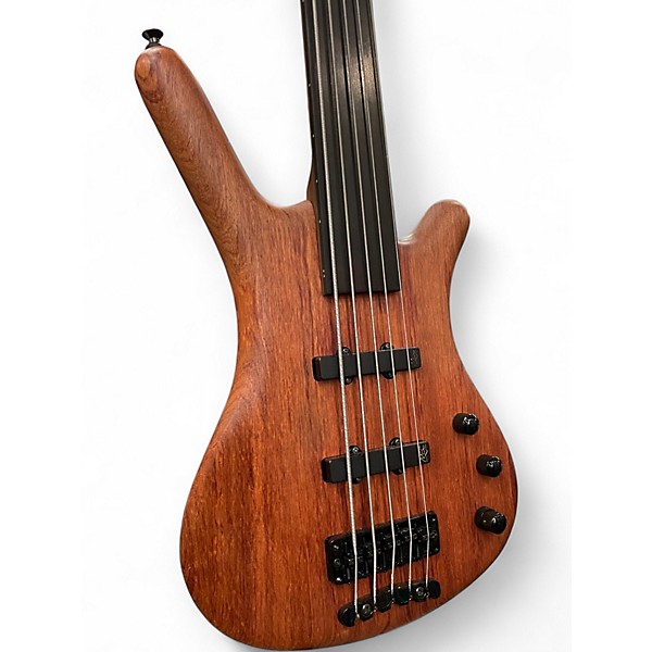 Used Warwick Corvette 5 String Natural Electric Bass Guitar