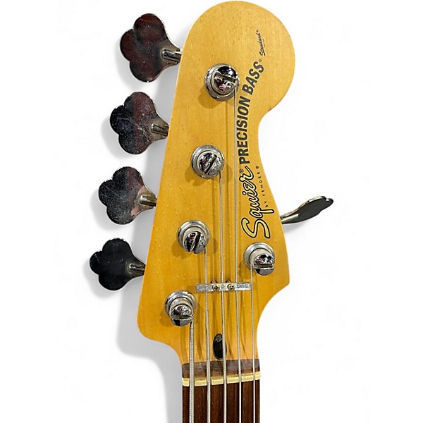 Used 2000 Squier Standard Precision Bass V Special Purple Electric Bass Guitar