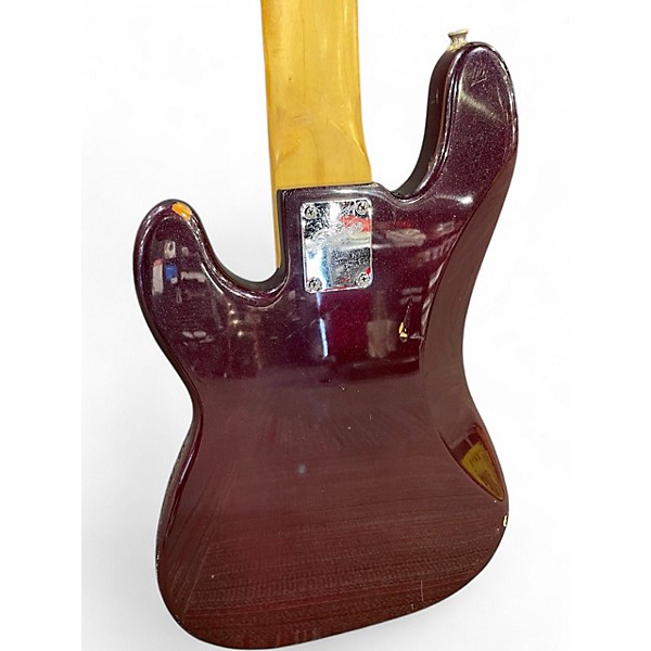 Used 2000 Squier Standard Precision Bass V Special Purple Electric Bass Guitar