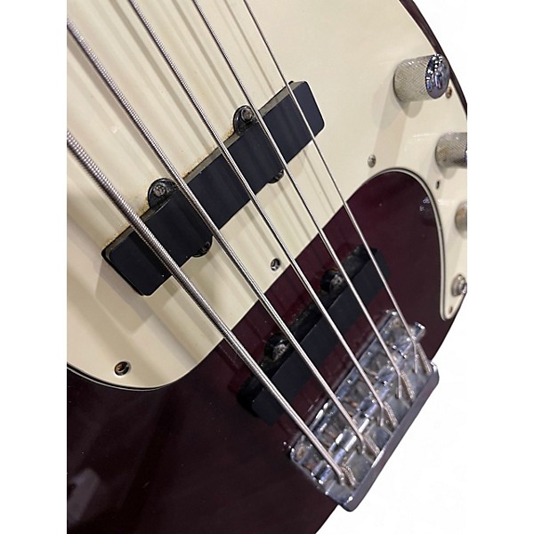 Used 2000 Squier Standard Precision Bass V Special Purple Electric Bass Guitar
