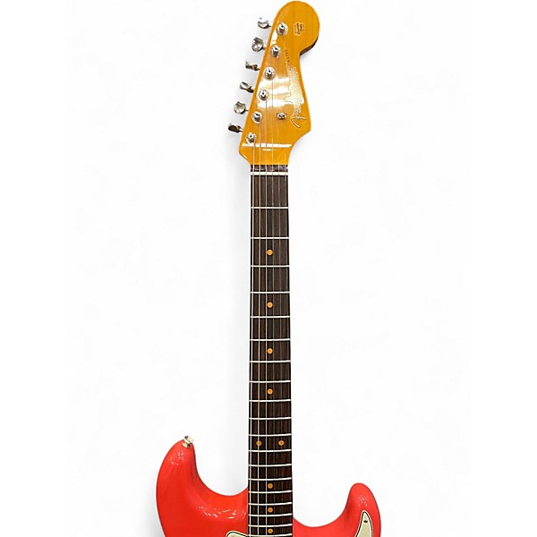 Used Fender american vintage 2 stratocaster Fiesta Red Solid Body Electric Guitar