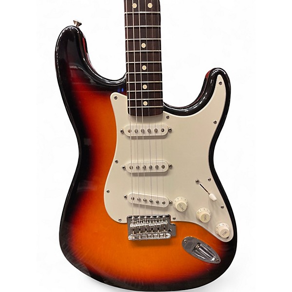 Used Fender Standard Stratocaster 3 Tone Sunburst Solid Body Electric Guitar